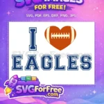 Free Navy Eagles Free Football Heart Sports Free SVG - Instant Download