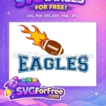 Free Flaming Football Free Eagles Team Logo Free SVG - Instant Download