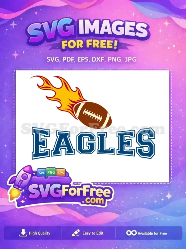 Free Flaming Football Free Eagles Team Logo Free SVG