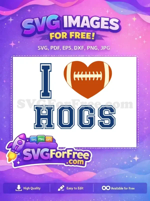 Free I Heart Free Football Hogs Sports Free SVG Free I Heart Free Football Hogs Sports Free SVG