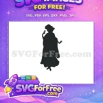 Free Bird on Hand Free Silhouette Snow White Free SVG - Instant Download