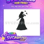Free Princess Silhouette Free Birds Flying Snow White Free SVG - Instant Download