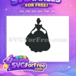 Free Elegant Dress Free Silhouette Cinderella Movie Free SVG - Instant Download