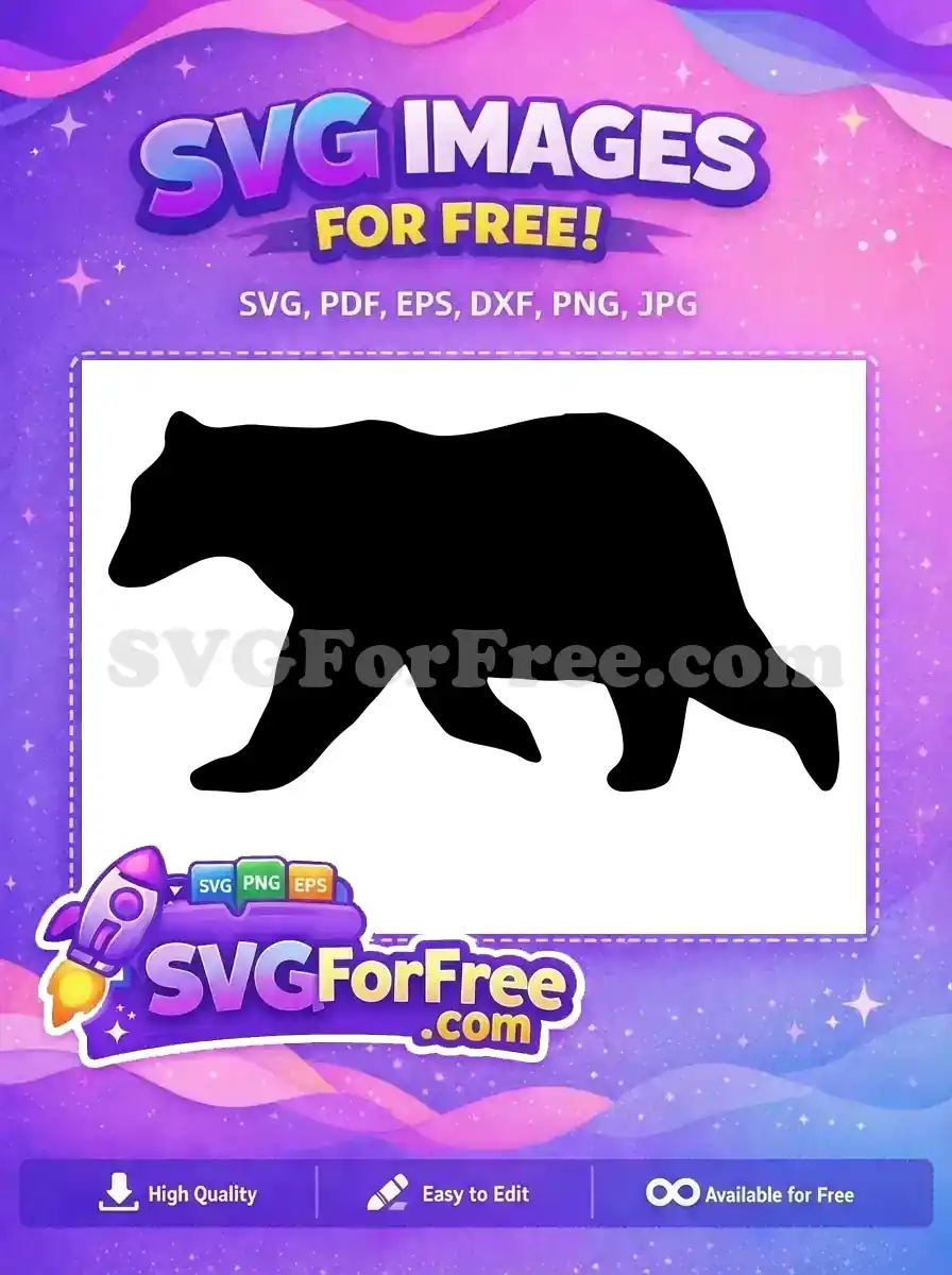 Free Walking Bear Free Silhouette Sports Logos Free SVG