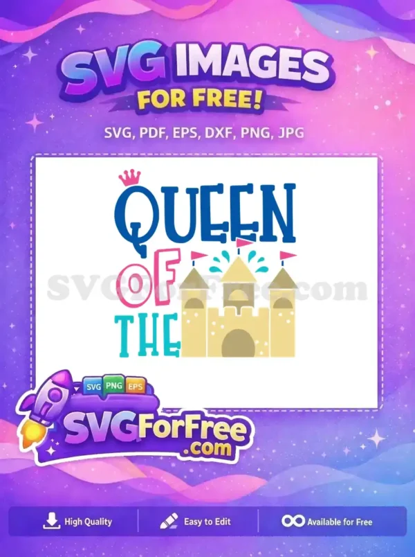 Free Pink Crown Free Blue Queen Spring Break Free SVG