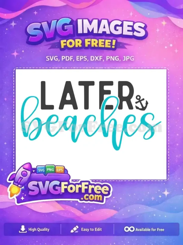 Free Turquoise Beaches Free Anchor Spring Break Free SVG