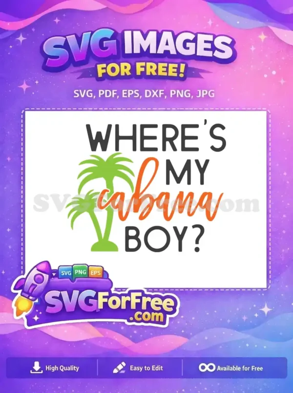 Free Palm Trees Free Orange Cabana Spring Break Free SVG