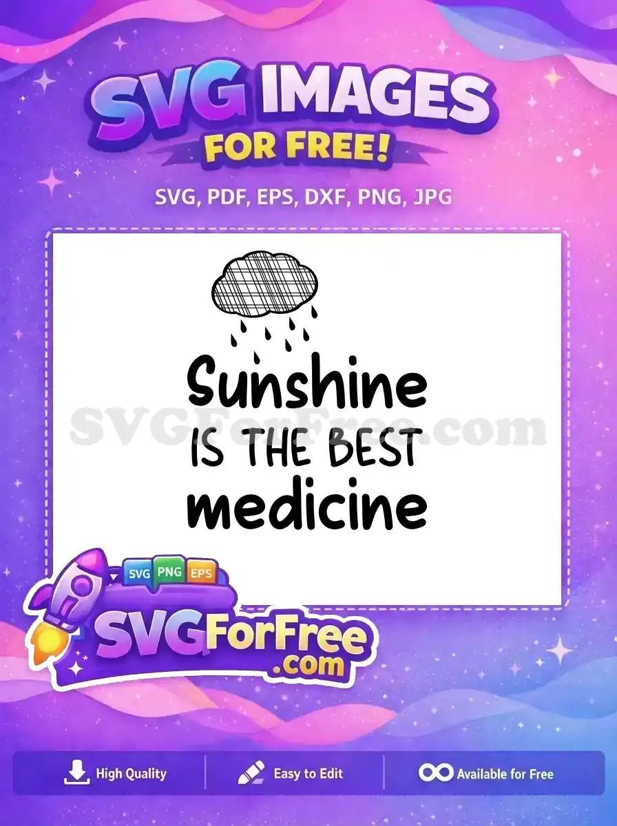 Free Rainy Cloud Free Sunshine Quote Spring Free SVG