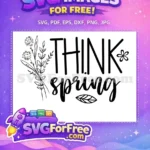 Free Floral Bouquet Free Spring Message Think Spring Free SVG - Instant Download