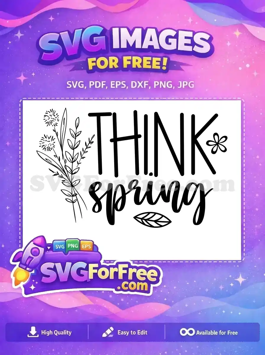 Free Floral Bouquet Free Spring Message Think Spring Free SVG