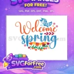 Free Butterfly Tulips Free Welcome Spring Season Free SVG - Instant Download