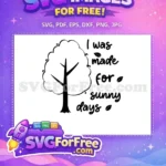 Free Tree Silhouette Free Sunny Days Spring Quotes Free SVG - Instant Download
