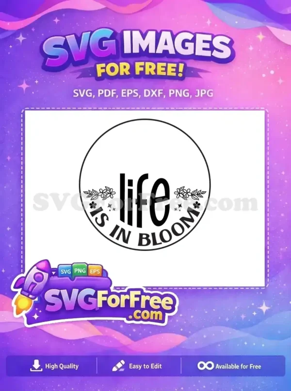 Free Floral Accents Free Life in Bloom Spring Free SVG
