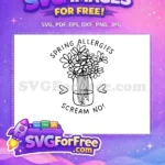 Free Spring Quotes Free Cute Flower Spring Free SVG - Instant Download