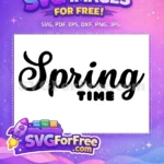 Free Calligraphic Spring Free Season Beautiful Springtime Free SVG - Instant Download