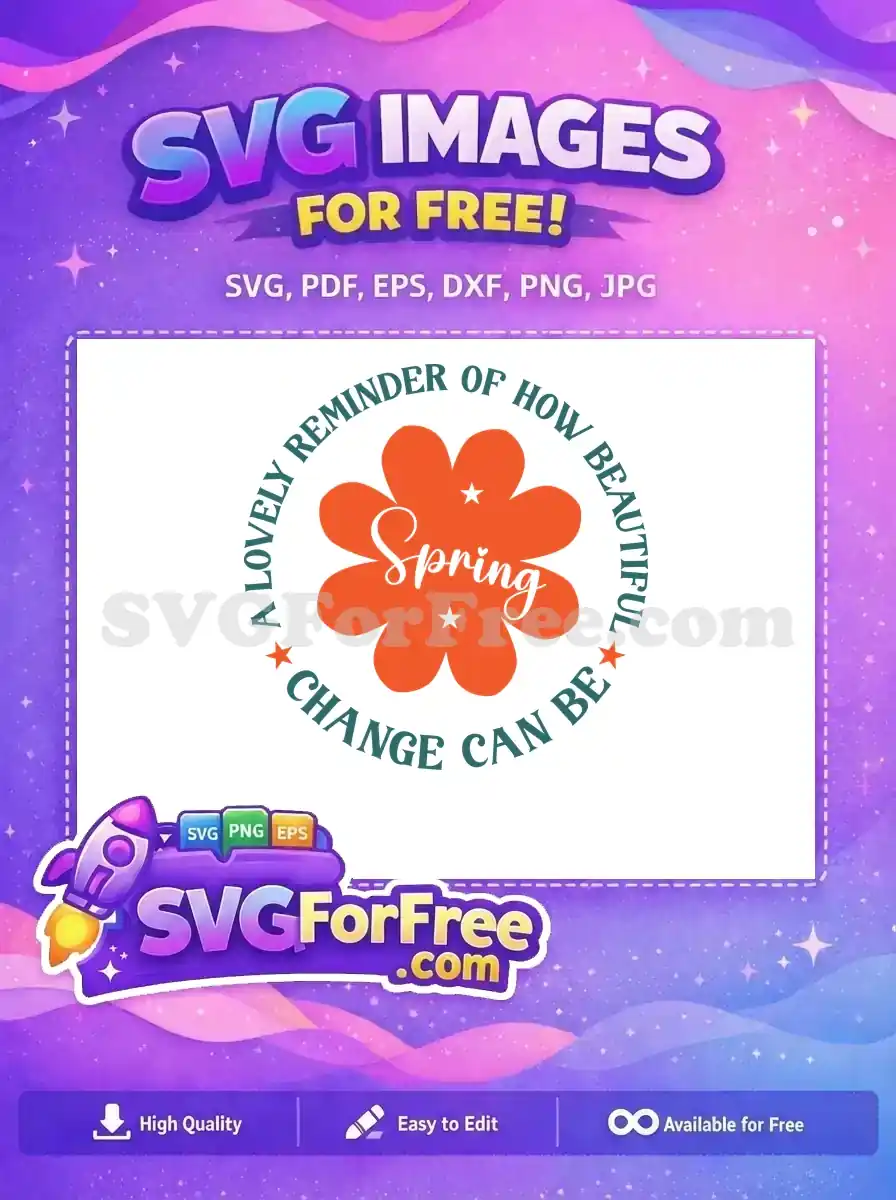 Free Orange Flower Free Spring Quote Positive Free SVG