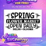 Free Spring Flower Market Free Open Daily Bulbs Free SVG - Instant Download