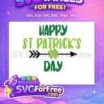 Free Arrow Clover Free Happy St Patricks Day Free SVG 1 - Instant Download
