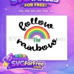 Free Colorful Rainbow Free St Patricks Day Rainbow Free SVG - Instant Download