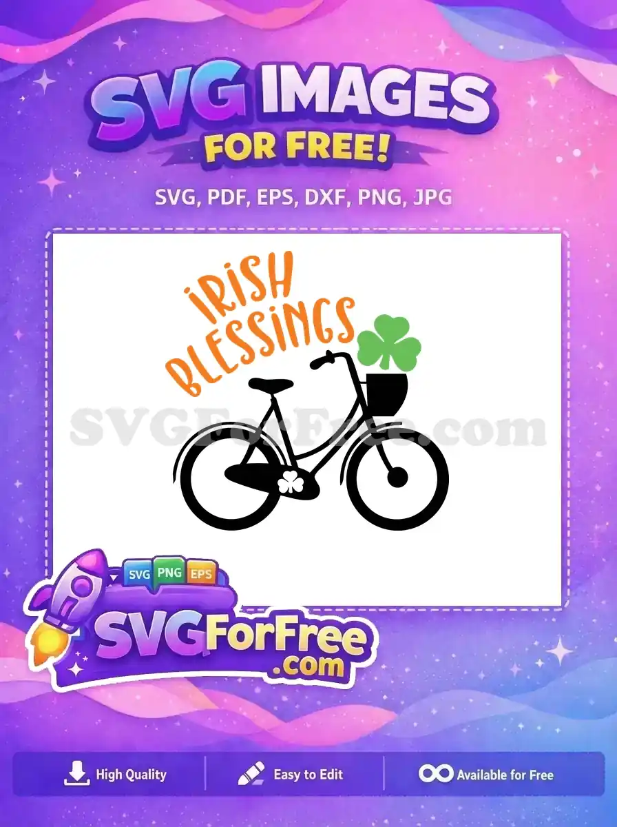 Free Orange Irish Blessings Free Shamrock Detail St Patricks Free SVG
