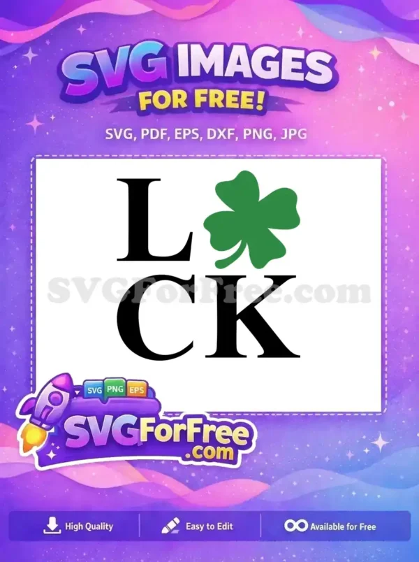 Free Green Shamrock Free Luck St Patricks Free SVG