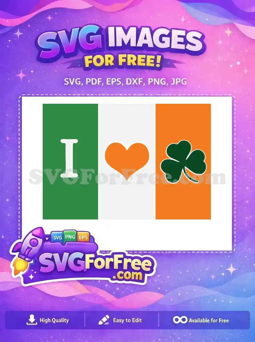 Free Irish Flag Free Heart Shamrock St Patrick's Free SVG