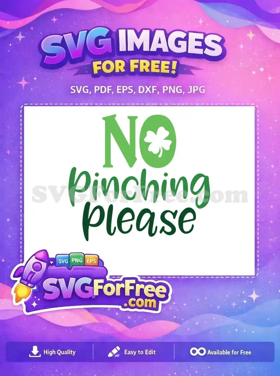 Free Clover Accent Free No Pinching St Patricks Free SVG 1