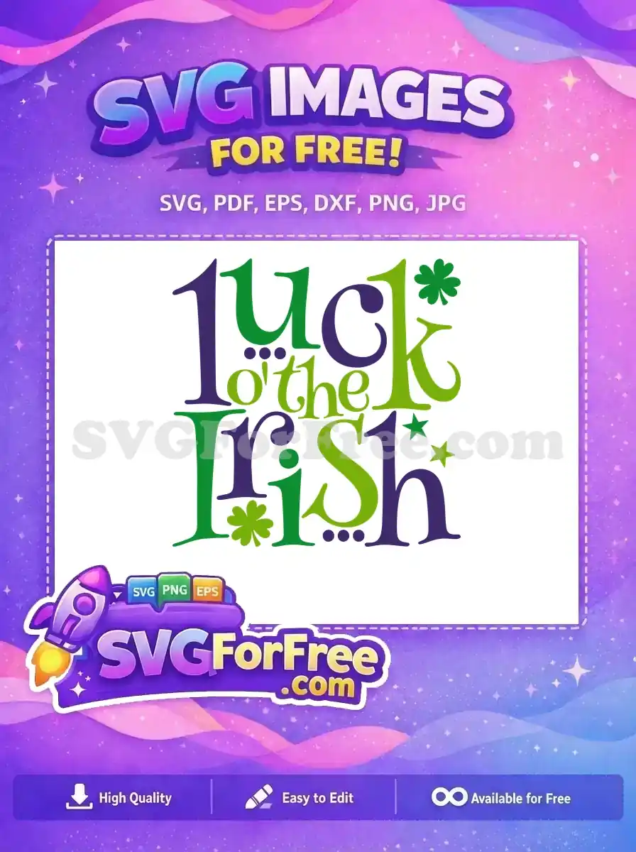 Free Luck Irish Free Green Purple Luck Free SVG
