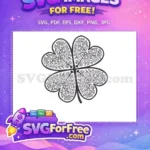 Free Swirl Detailed Free Clover St Patricks Free SVG - Instant Download
