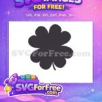 Free Simple Clover Silhouette Free St Patricks Day Free SVG - Instant Download