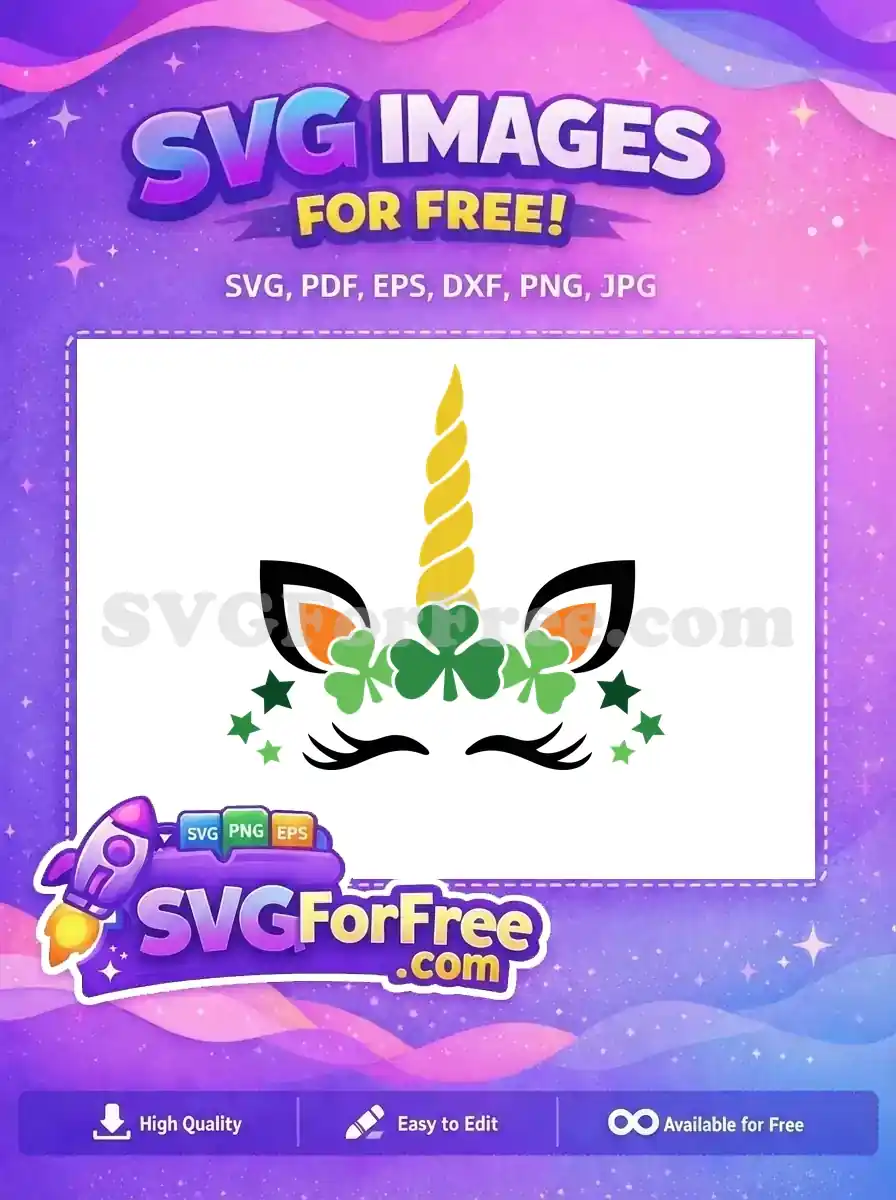 Free Golden Horn Free Shamrock St Patricks Day Free SVG 2