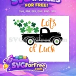 Free Green Clovers Free Lots of Luck St Patricks Free SVG - Instant Download