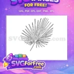 Free Fan Palm Leaf Free Stamp Leaves Design Free SVG - Instant Download