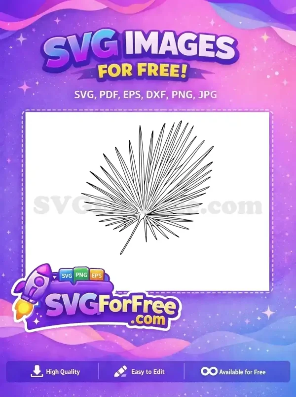 Free Fan Palm Leaf Free Stamp Leaves Design Free SVG Free Fan Palm Leaf Free Stamp Leaves Design Free SVG