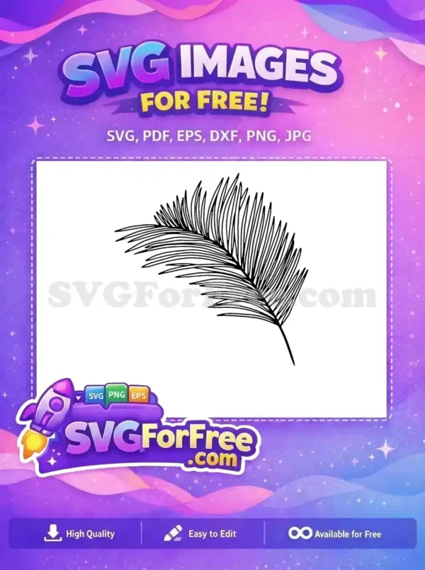 Free Detailed Palm Free Leaf Stamp Leaves Free SVG