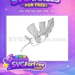 Free Detailed Line Stamp Free Tropical Leaf Pattern Free SVG - Instant Download