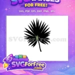 Free Black Spiky Fronds Free Stamp Leaves Nature Free SVG - Instant Download