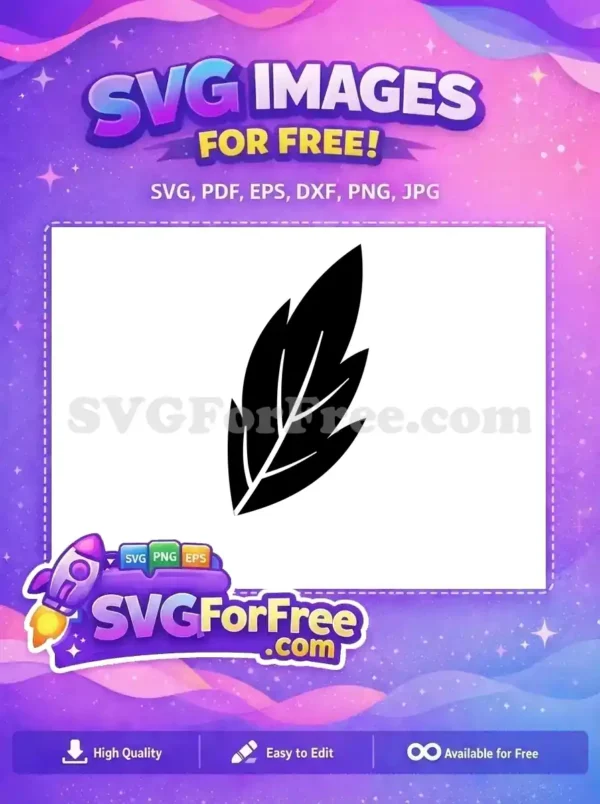 Free Pointed Stamp Free Black Leaves Silhouette Free SVG