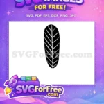 Free Black Stamp Leaves Free Simple Design Free SVG - Instant Download