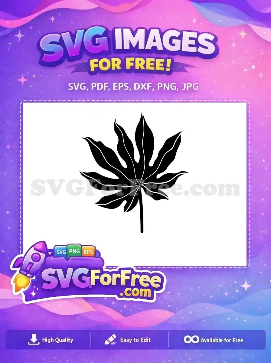 Free Aralia Elegant Leaf Free Intricate Pattern Nature Free SVG