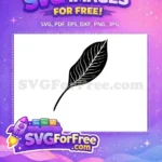 Free Black Stamp Leaves Free Simple Design Art Free SVG - Instant Download