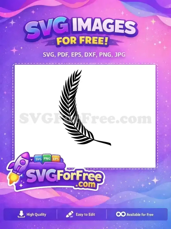 Free Palm Frond Free Stamp Leaves Silhouette Free SVG