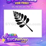 Free Detailed Leaf Stamp Free Simple Branch Botanical Free SVG - Instant Download