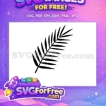 Free Black Palm Frond Free Stamp Leaves Silhouette Free SVG 3 - Instant Download