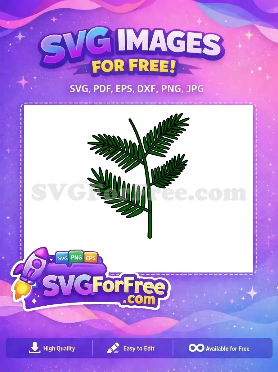 Free Dark Green Leaves Free Stamp Leaves Category 1 Free SVG
