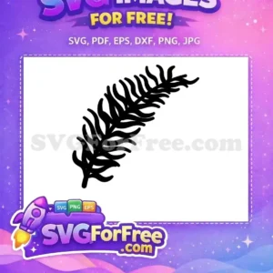 Free Black Stamp Free Fern Leaves Silhouette Free SVG Free Black Stamp Free Fern Leaves Silhouette Free SVG