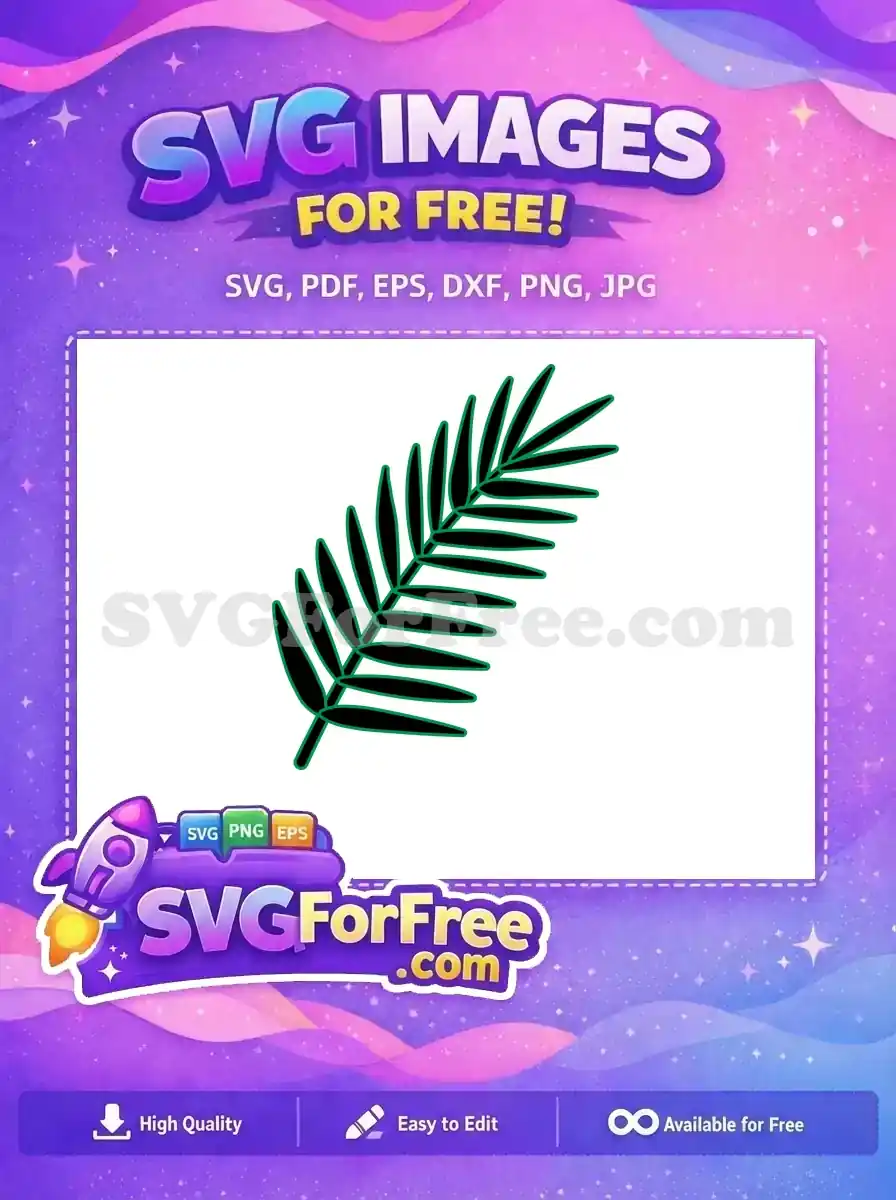 Free Black Stamp Leaves Free Green Outline Category 1 Free SVG