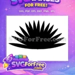 Free Pointed Stamp Free Black Leaves Silhouette Art Free SVG - Instant Download