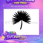 Free Pointed Leaf Free Fan Palm Silhouette Stamp Free SVG - Instant Download