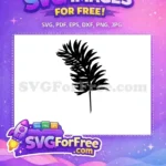 Free Black Stamp Leaves Free Silhouette Leaves Design Free SVG - Instant Download